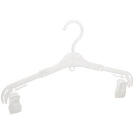 Smart Start Extendable Hanger for Long-term Usage from Newborn to Toddler, 5-level Shoulder Width Adjustment, Set of 24 (12 Pieces with Clips & 12 Pieces without Clips)