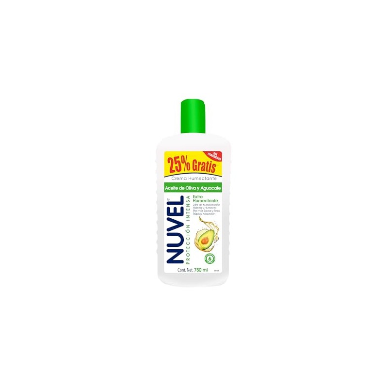 Nuvel Crema Corporal y Facial Hidratante 750 ml Con Aceite