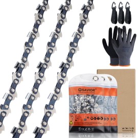 Savior 3Pcs 14 Inch Chainsaw Chain 3/8" LP Pitch .043" Gauge 52 Drive Links for EGO CS1400 CS1401 Makita XCU03 XCU04 XCU08 KOBALT KCS 4040-06 Worx WG384.9 for Makita E-00228, R52