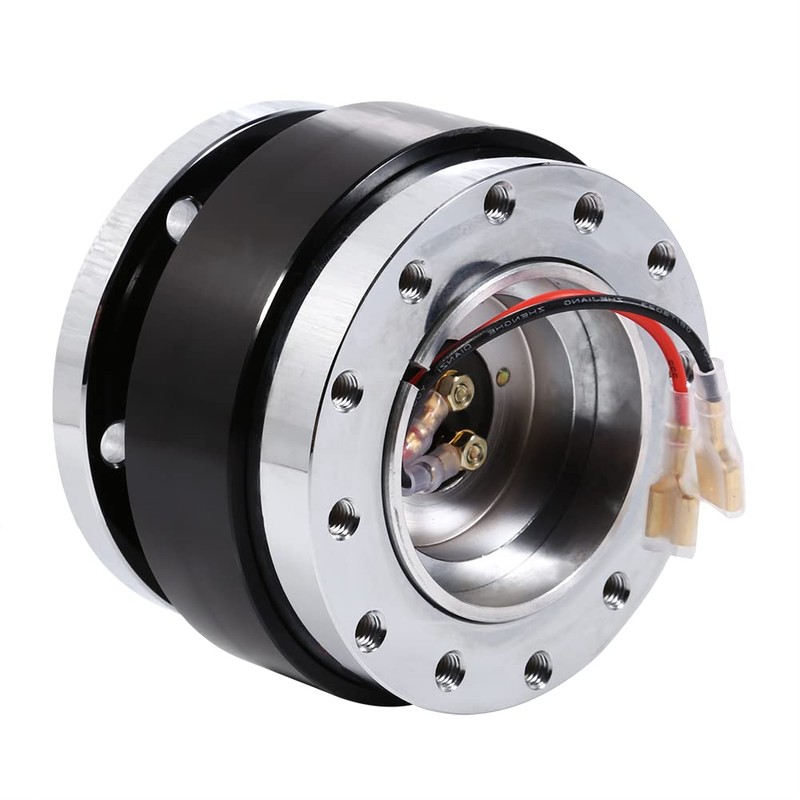 Qiilu Steering Wheel Hub Adapater, 6 Hole Bolt Ball Steering