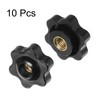 HARFINGTON 10pcs Star Knobs M6 Female Thread 25mm Head Plastic