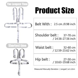 Fc'Noqgn Highchair Seat Belts, 5 Point Harness Safety Belts, Replacement Safety Belts, 5 Point Child Safety Belts, Convertible Straps for Highchair/Stroller/Stroller