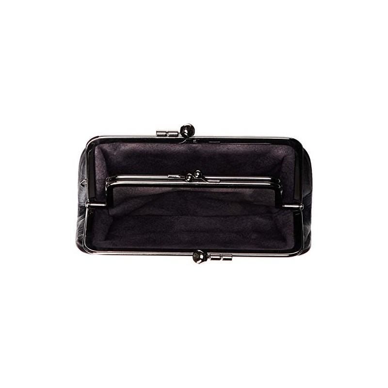 Indenya 340 Parent-child Coin Purse, Black Deerskin x Red Lacquer