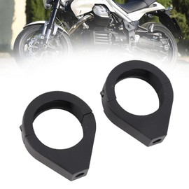 Motorcycle Indicator Holder 41 mm Aluminium Motorcycle Indicator Holder Indicator Clamp Light Holder Shift Fork Clamp Mounting Bracket Black