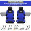 AUTOYOUTH Blue Car Seat Covers Full Set, 3D Tyre Embossed