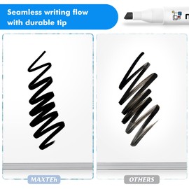 maxtek Black Dry Erase Markers, 16 Count Chisel Tip Markers Dry Erase, Low Odor White Board Markers, Perfect for School, Offices, Home