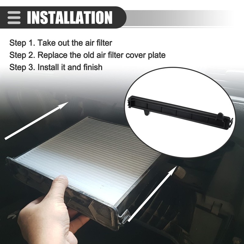 Motoforti Cabin Air Filter Cover, for Jeep Cherokee 2014-2020, Plastic,