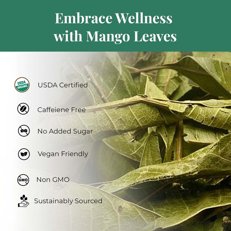 Akshit -Mango Leaves Tea, Hojas De Mango, 2.6oz, Pure Dried