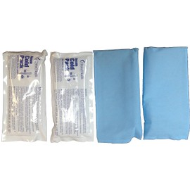 Therapist's Choice REUSABLE Cold & Hot Pack 5x10 with removable protective sleeve cover (2 Hot & Cold Packs) by Therapist's Choice