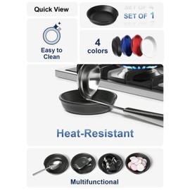 LE TAUCI Ceramic Spoon Rest for kitchen, 4.8 Inches Spoon Holder for Stove Top, Coffee Spoon Rest, Spoon Cradle, Kitchen Basics, Kitchen Accessories For Utensils, Set of 1, Crude Black