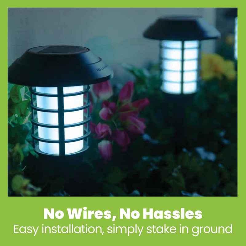 Bell+Howell Solar Pathway Lights Color Changing LED Solar Lights Outdoor,