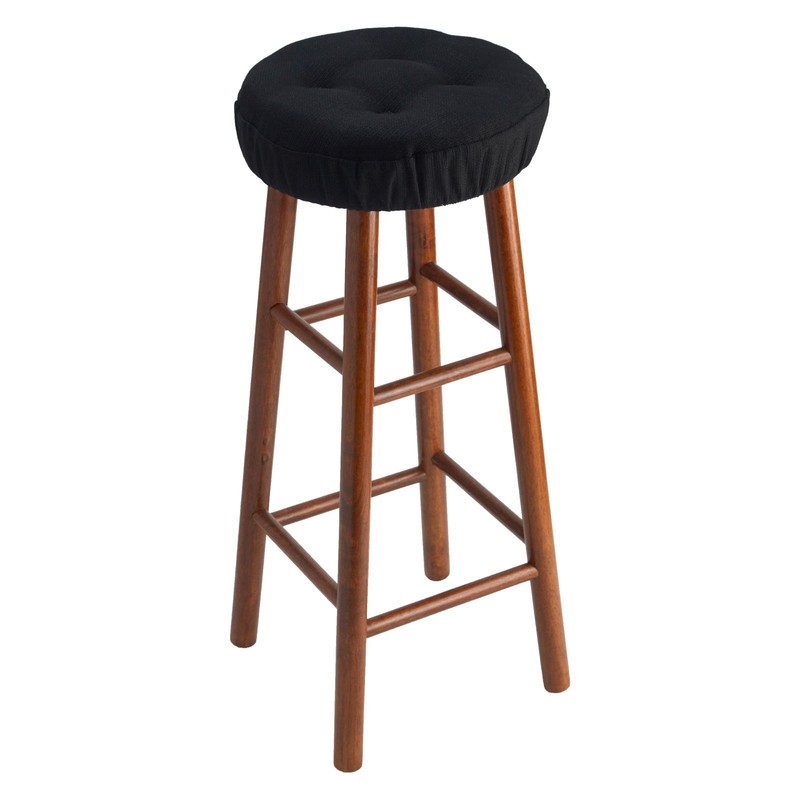 Klear Vu Omega Gripper Non-Slip Tufted Round Barstool Cushion for