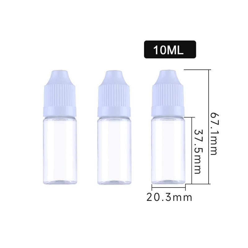 sanyangboli 50PCS 10ml/0.34oz Clear Plastic Squeezable Dropping Bottles Empty Bottles