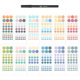 Mr. Pen- Color Coding Labels with Pen, 552 pcs, Assorted Colors, 3 Size, Dot Stickers, Round Stickers, Color Dots Stickers, Colored Sticker Dots, Dot Labels, Colored Stickers, Circle Sticker Labels