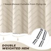 96inch Extra Long Beige Shower Curtain Modern Farmhouse Shower Curtain