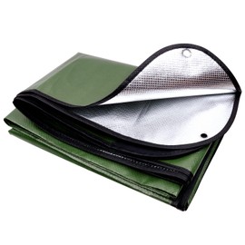 E EASTSTORM 210 x 150 cm Thickened Emergency Blanket Sleeping Bag Survival Bivvy Bag Rescue Blankets Tarpaulin Waterproof Thermal Blanket Tarp Tent Tarp Ultralight Cold Protection for Camping