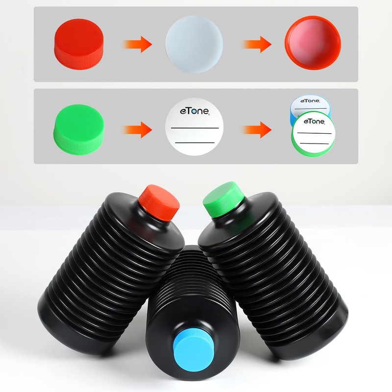 eTone 3X 1000ml Collapsible Darkroom Chemical Storage Bottles Foldable Liquid