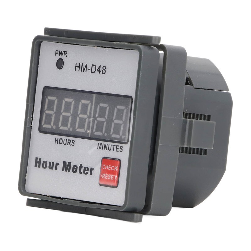 Hour Meter Digital Display Timer ABS Gauge 0‑999.99 Hours Timing