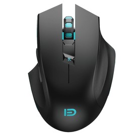 Noiseless Wireless Mouse,Forter i720 Ergonomic Silent Mouse for Gaming and General Use - 2 Side Buttons/2400DPI - Black