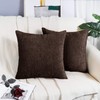 BRAWARM Chenille Throw Pillow Covers 16x16 Inches - Pack of