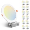 Amico 12 Pack 8 Inch 5CCT Ultra-Thin LED Recessed Ceiling