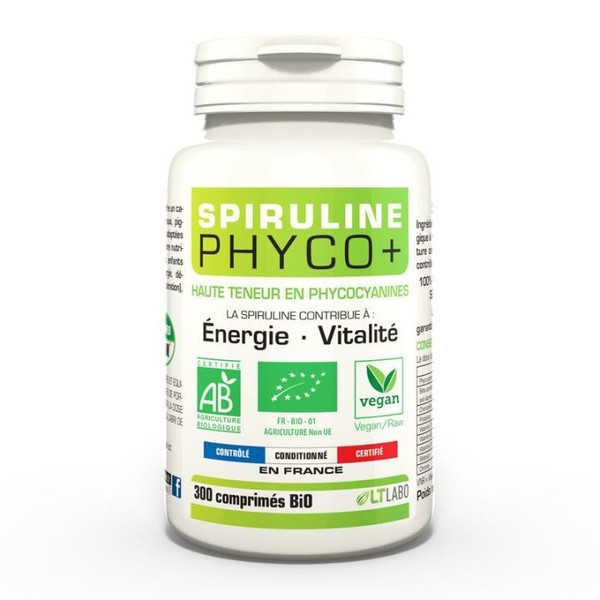 LT Labo Phyco+ Spiruline Bio Énergie et Vitalité, 300 tablets