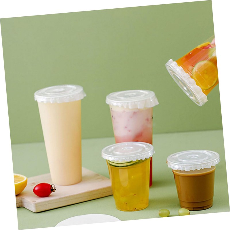 MAGICLULU 500pcs Leak-proof Cup Caps For Takeout Paper Cup Covers