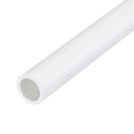 sourcing map PVC Rigid Tube Round Pipe Hardware Tubing 6mm(1/4") ID 8mm OD 350mm White High Impact for Water Pipe Cable Sleeve