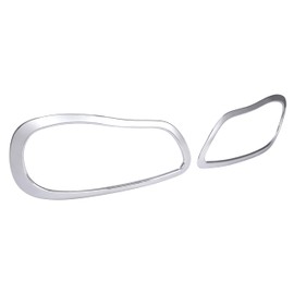 KUAFU Headlight Bezel Compatible with 2002-2018 Freightliner M2 100 106 112 Business Class Headlamp Trim Driver & Passenger Side Plastic Chrome Silvery Replacement for A1714930-000 A1714930-001