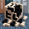 Wooden Brain Teaser Puzzle Skills Builder Shape Pieces Educational Toy