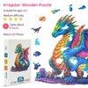 Wooden Puzzle - Red-Eyed Flying Dragon Wooden Puzzle Adults, Unique