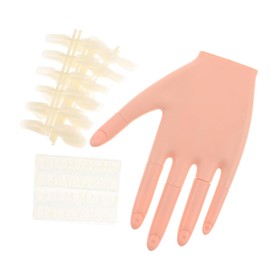 Healeved Practice Hand for Manicure Training Flexible Acrylic Nail Art Mannequin with Detachable Finger Tips for Beginners Salon Use