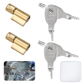 Laralily Pack of 2 trailer locks, plug lock for towing hitch, with 4 buttons, cartrend bolt lock for trailer coupling, compatible with Earth Daxara Maypole trailer