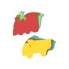 Train and Dump Truck Colorful Paper Shaped Craft Sheets -