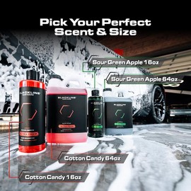 BLACKLINE® ULTRA FOAM - High-Foaming pH-Neutral Car Soap - Perfect for Foam Cannons & Bucket Washes, Green Apple Scent, Safe on All Vehicle Finishes:_64oz_Cotton Candy Soap