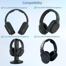 MDR-RF895R Ear Pads, HAIZEEN Ear Pads Compatible with Sony MDR-RF895R MDR-RF895RK MDR-RF995RK WH-RF400R Headphones Ear Pads Replacement Cushion (Soft Fabric/High Quality Foam)