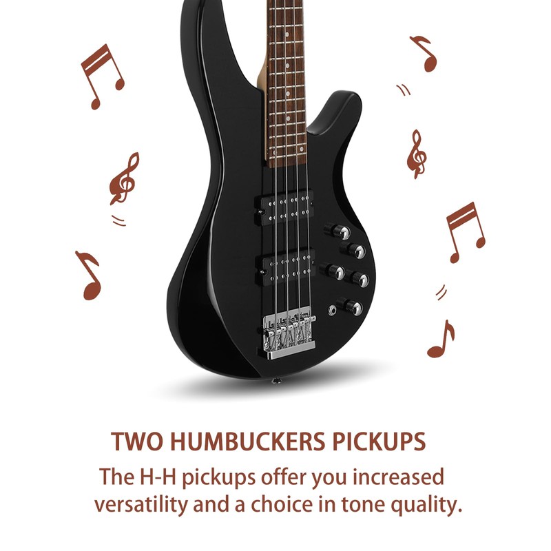 Ktaxon 4 String Electric Bass Guitar, Full Size Standard Right