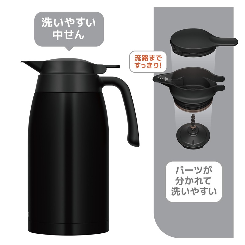 Thermos TTB-2001 MTBK Stainless Steel Pot 2L Matte Black