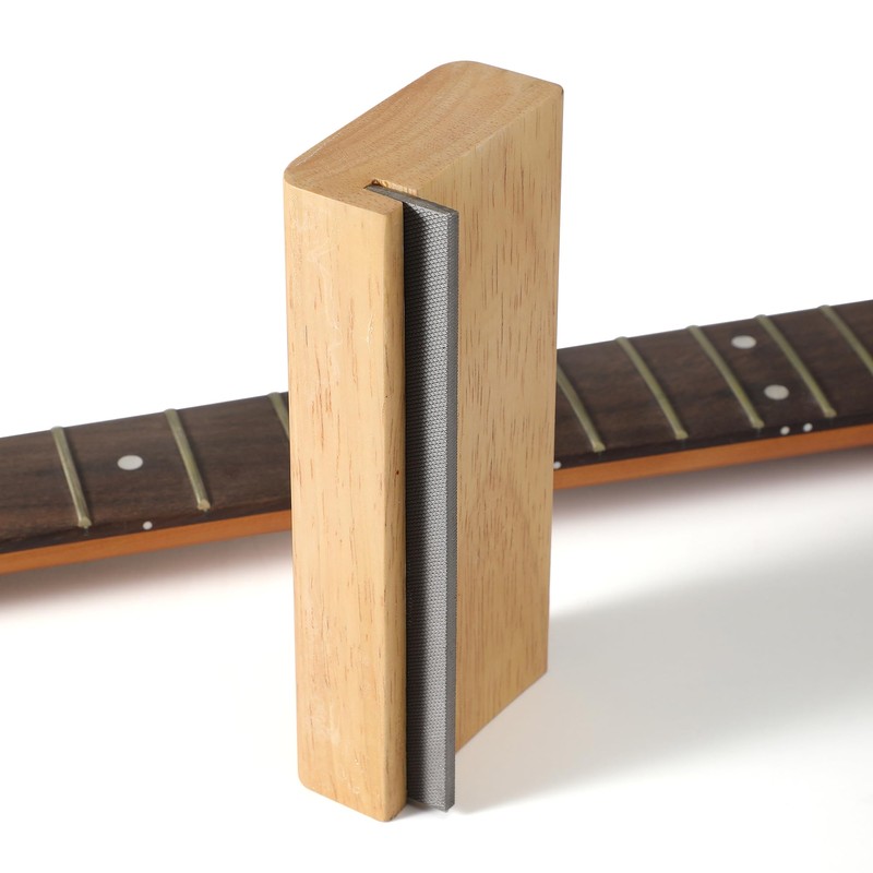 RuiJOTWAT Guitar fret olive wood bevel file 90° angle, dual-purpose
