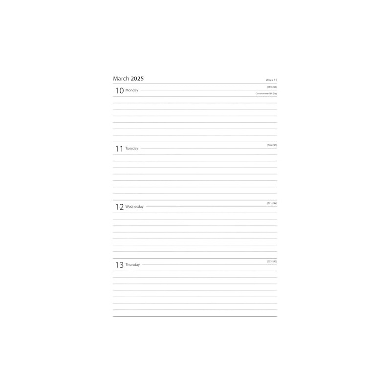 2025 Navy Hardcover Diary A5 Week to View Desk Office