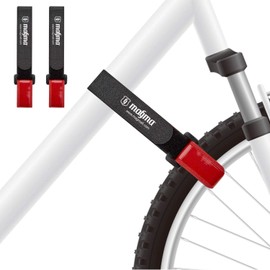 MAGMA 2 Straps with Velcro Fastening, 80 cm, Bicycle Wheel Stabiliser Bicycle Carrier, Adjustable Polyamide Straps with Scratch-Resistant Gel, Hiking, Yoga, Mats, Camping, Cycling