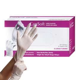 Cansoft Latex Gloves Powder Free 100 Pcs/Box (can soft large)