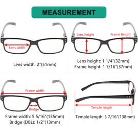 Eyekepper Eyekepper 5 Pack Reading Glasses for Men Spring Hinges Classic Readers Black Frame +1.50