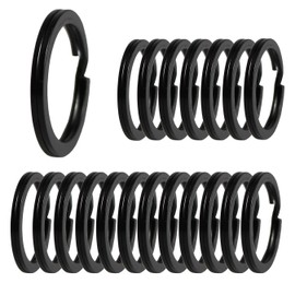Uooom 20pc – Metal Key Ring Split Rings Diameter 30 mm, Black