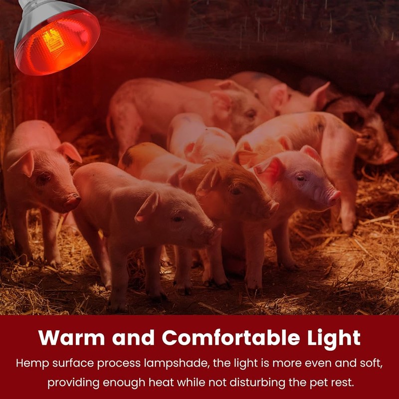 DaToo Infrared Heat Lamp Bulb for Chickens Red Heat Lamp