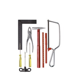 Pebaro 942 Tool Set in Bag 9 Pieces for Hobby or Junior Craftsmen Wooden Crafts Craft Kit Gift Idea for Children Red