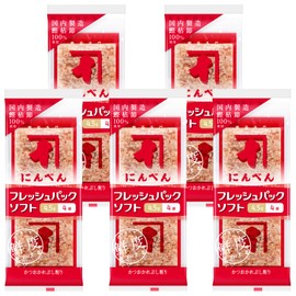 Ninben Fresh Pack Soft Bonito Flakes, 0.6 oz (18 g) (4.5 g x 4 bags) x 5 pieces (shaved flakes, individual packaging), Katsuokarebushi Bonito Flakes, Bonito, Dashi Specialty Shop Nimben