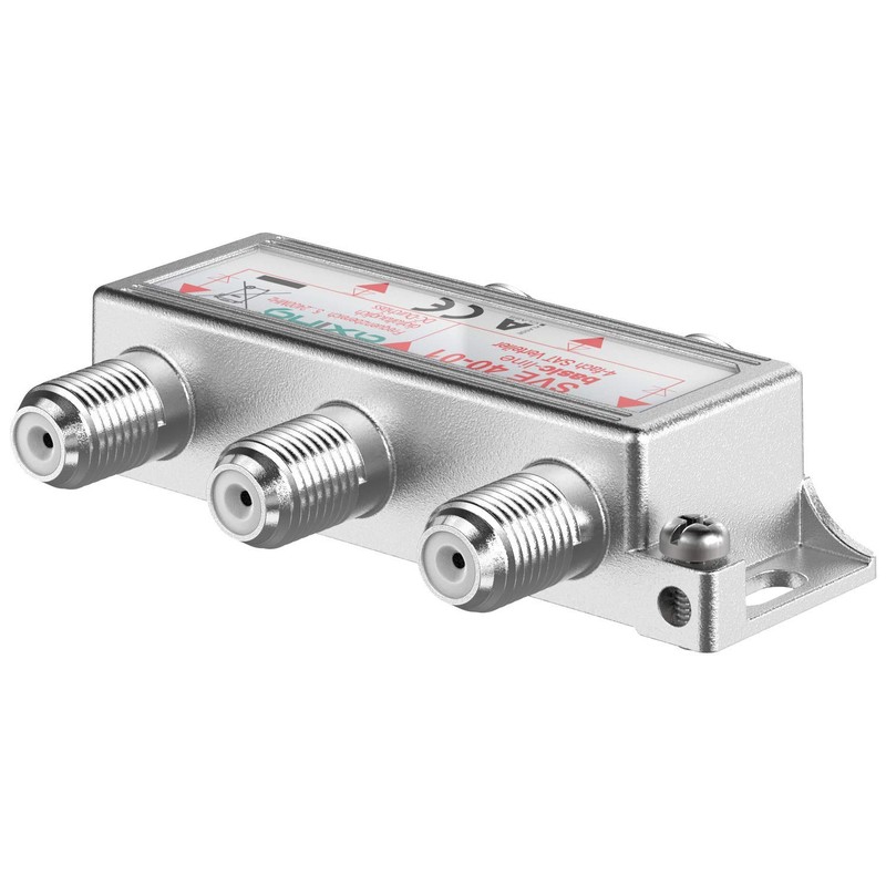 Axing SVE 40-01 4-Way SAT Splitter with DC Passage for