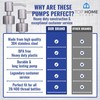 Top Home Store Stainless Steel Soap & Lotion Dispenser Pumps,