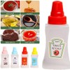 Wentoenapp 2Pcs Mini Ketchup Bottle, Condiment Squeeze Bottles Empty, Plastic